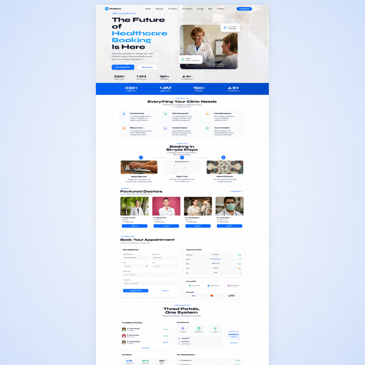 Medisync - Premium E-Channelling & Doctor Appointment UI Template